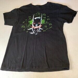 Six Flags Batman The Ride Theme Park Tee Black T Shirt Size M